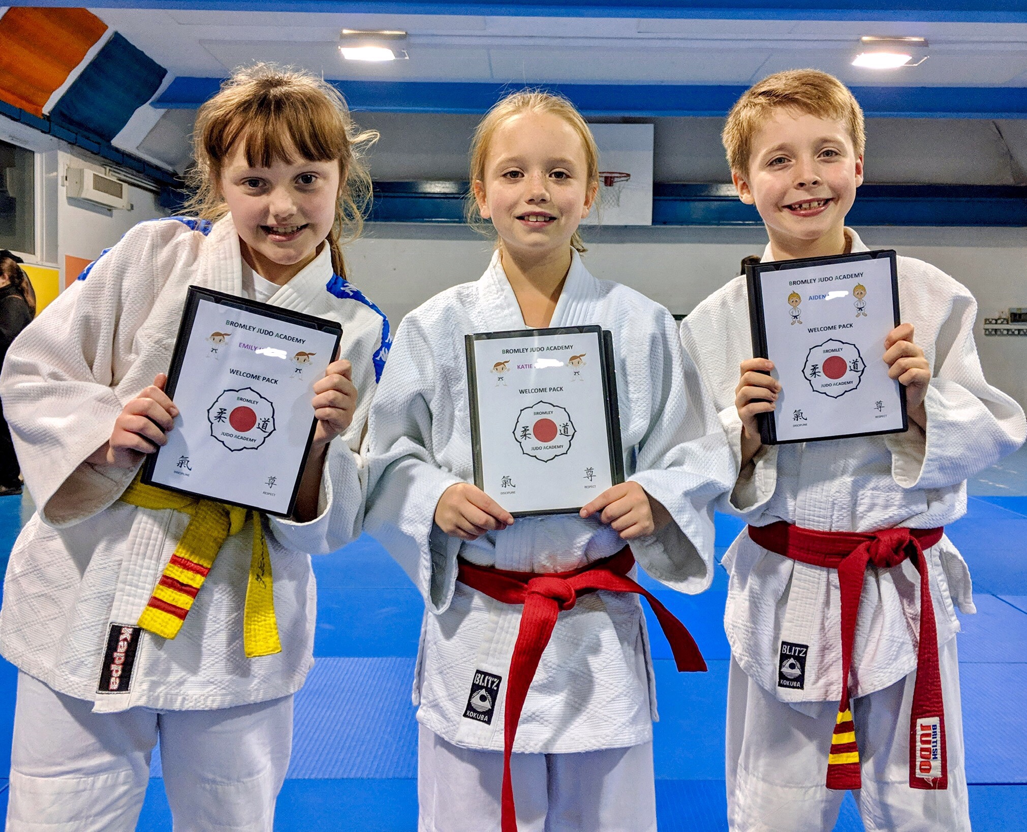 Bromley Judo Academy's judoka who have earned their welcome packs